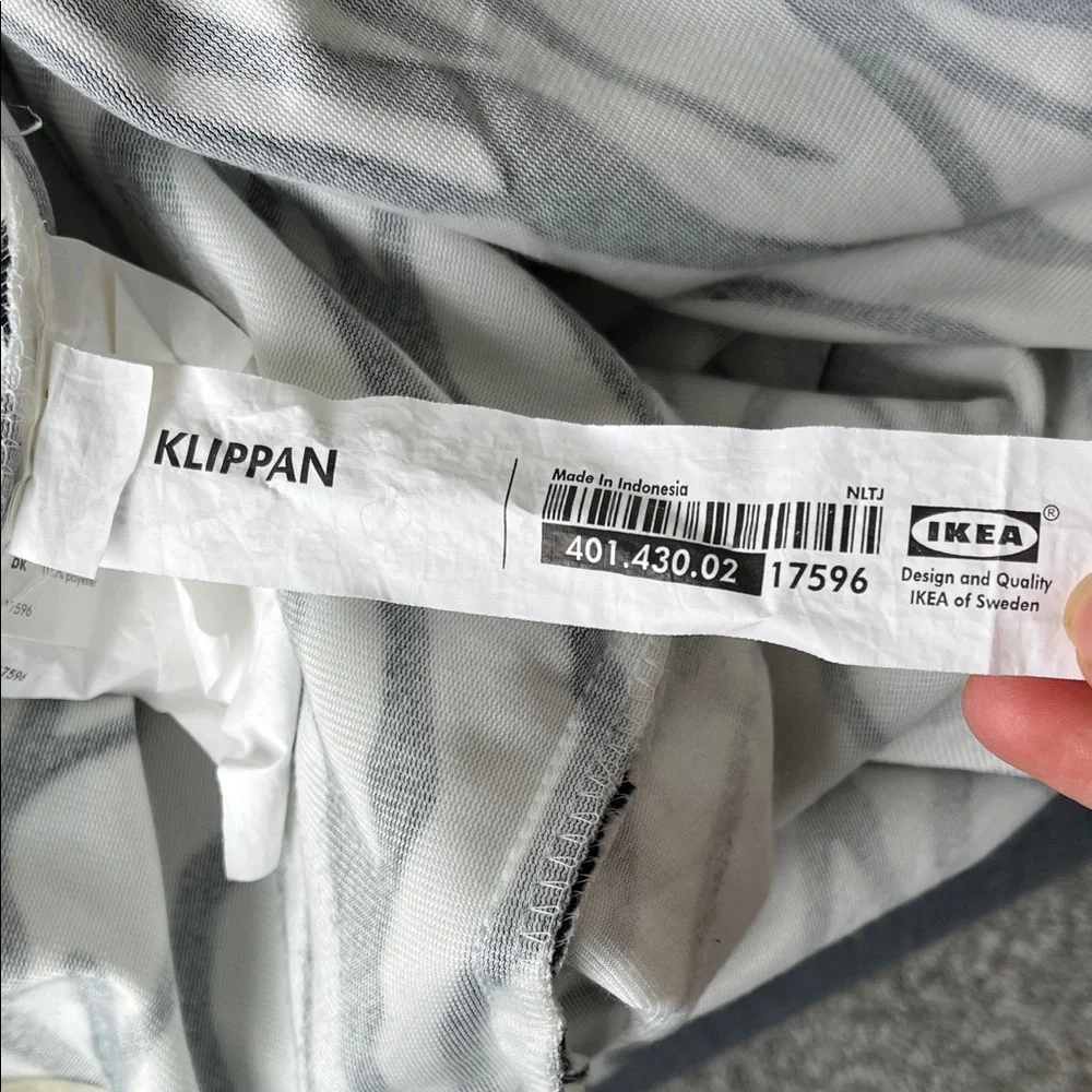 IKEA KLIPPAN Black and White Animal Print Sofa Cover